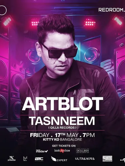 My poster for a Redroom Friday at Kitty Ko, supporting Qilla Records artist Tasnneem. A night of deep and hypnotic techno.