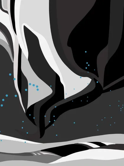 A digital sketch for the 'Cognizance' piece, showing the initial concept and composition.