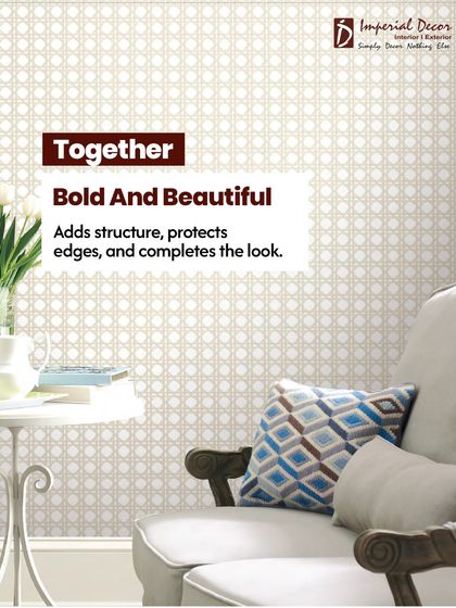 When paired together, wallpaper and skirting are bold and beautiful. The skirting adds structure, protects the edges of the wall, and completes the overall design for a professional finish.