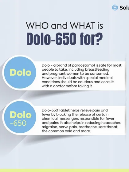 This graphic explains the purpose of Dolo-650, a popular brand of paracetamol. We provide clear, factual information about its use for relieving pain and fever.