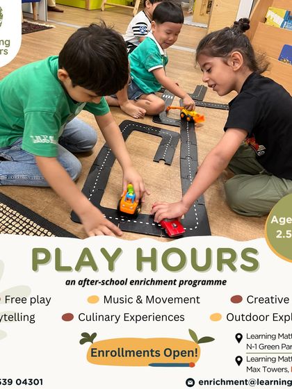 Enrollments are open for Play Hours, our after-school enrichment program. Through free play, storytelling, and creative art, we create a space for children's inherent talents to blossom.