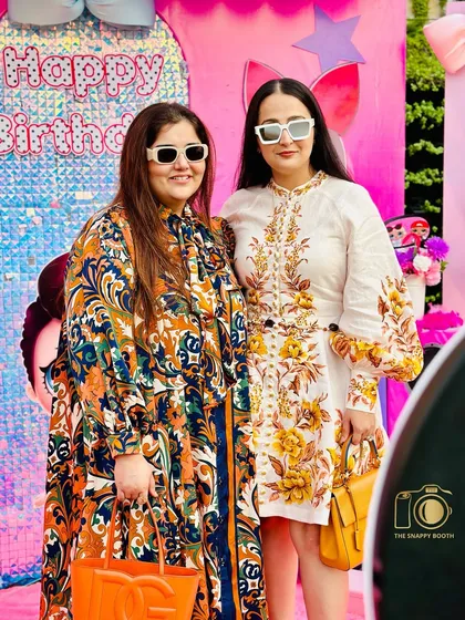 More chic attendees at the fabulous birthday party at ITC Maurya. Our booth is a hit with guests of all ages.