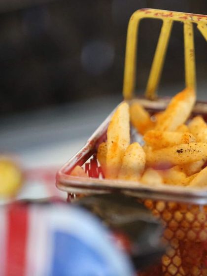 A close-up look at my crispy French fries. They are the perfect side dish or a snack on their own, seasoned just right to satisfy your cravings.