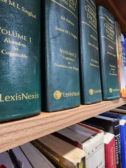 Our extensive law library with criminal digests. Our practice is built on a foundation of deep legal knowledge and continuous research, reflected in our comprehensive collection of legal texts.