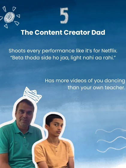Happy Father's Day to "The Content Creator Dad" who shoots every performance like it's for Netflix and has more videos of you than your own teacher.