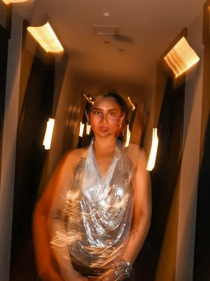 A moody, blurred portrait from the same series. It shows a different, more artistic side to my photoshoots.