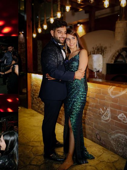 A sweet couple portrait amidst the party. Even during the wildest celebrations, I look for these quiet moments of connection.