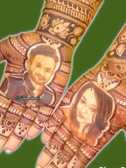 Your faces, your memories. I love creating these couple portraits that make your bridal mehndi a true reflection of your partnership.