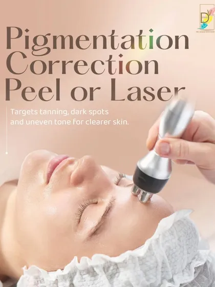 For brides concerned about tanning, dark spots, or uneven skin tone, I use targeted Pigmentation Correction Peels or Lasers. These treatments work to create a clearer, more even complexion for flawless wedding photos.
