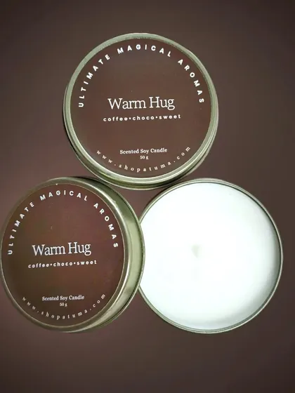The 'Warm Hug' Mini Metal Charm, with its cozy coffee, choco, and sweet fragrance. It's a perfect tiny treasure to warm up your space.