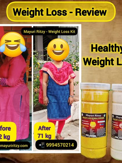 From 82 kg to 71 kg. This is what healthy, sustainable weight loss looks like. No extreme diets, just the support of our natural herbal powder and diet planner.