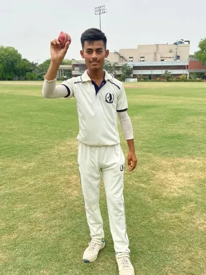 This is what nurturing young talent looks like. Our 13-year-old leg-spinner, Avinash Yadav, celebrating his incredible 5-wicket haul in a DDCA league match. We believe in giving young players the right platform and guidance to shine.