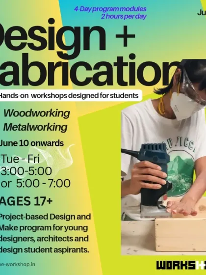 Our project-based Design and Fabrication program for young designers, architects, and students starts June 10th. Choose from woodworking and metalworking modules.