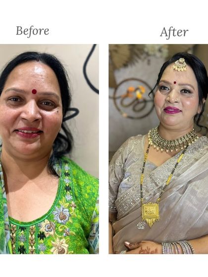 A beautiful makeover for the mother of the bride. We created an elegant and age-appropriate look that made her feel confident and beautiful for the special day.