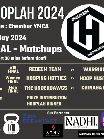 The final matchups for Hooplah '24, complete with schedule and partner shoutouts.