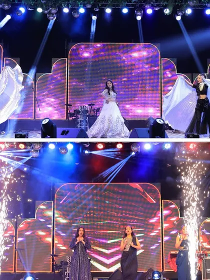 A collage of stunning dance performances from a Sangeet night. From solo acts to group dances, we plan it all.