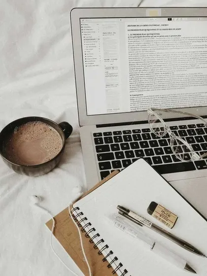 A cozy writing setup photo from a reader, inspired by my books.