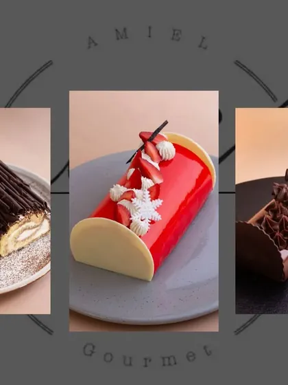 A look at my three delightful Bûche de Noël flavors for the holiday season. Each one is crafted to bring a touch of French elegance to your Christmas table.