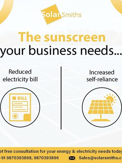 My solar solutions are the sunscreen your business needs, offering reduced electricity bills and increased self-reliance.