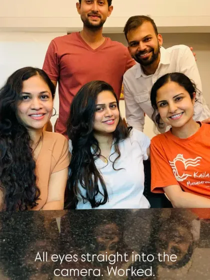All eyes straight into the camera. A fun, posed shot with my soul tribe after a session of deep connection and conversation.