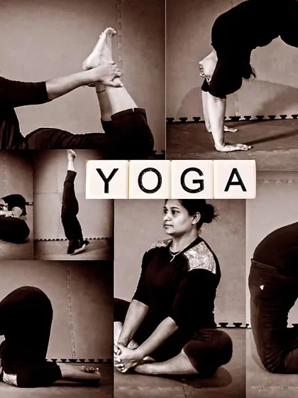 This is yoga as a discipline. This collage showcases some of the foundational and advanced asanas we work on, including Dhanurasana (Bow Pose), Ustrasana (Camel Pose), and Halasana (Plough Pose), to build comprehensive strength and flexibility.