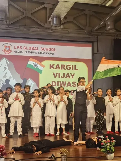 A moving stage performance by students to commemorate Kargil Vijay Diwas, honoring the soldiers who made the ultimate sacrifice for our country.