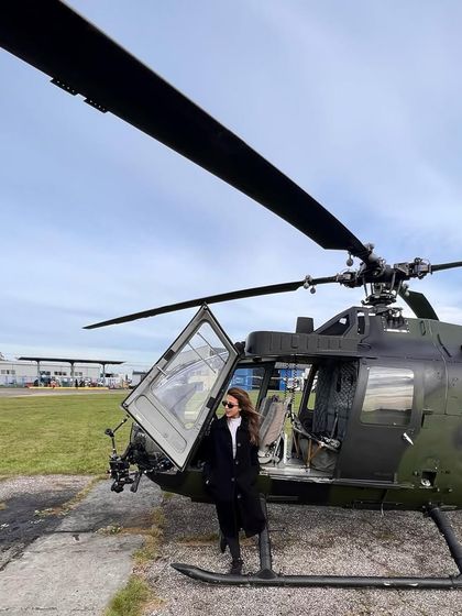Living my Bollywood dream next to this incredible helicopter on the "Crakk" set in Poland. Props and locations like this add so much to the scale of a film.