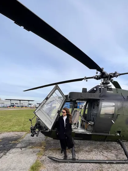 Living my Bollywood dream next to this incredible helicopter on the "Crakk" set in Poland. Props and locations like this add so much to the scale of a film.