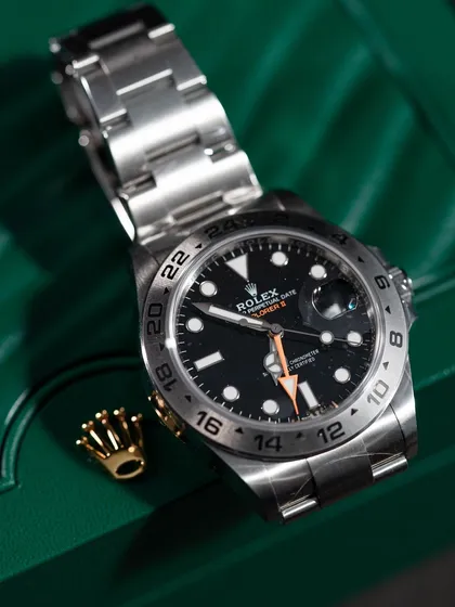 The hunt for a Rolex Explorer II ends here. We get our hands on these robust and reliable timepieces, complete with the signature orange 24-hour hand and brushed steel finish. This is a true tool watch for any collector.