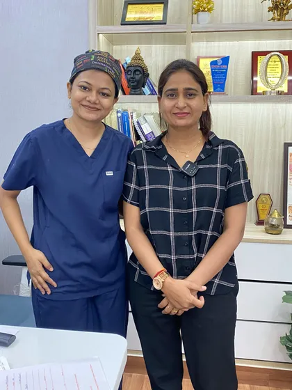 The best part of my job is seeing a patient's confidence restored. This happy client is glowing after her pre-wedding treatment plan, which included under-eye and cheek fillers to ensure she looked her absolute best on her special day.