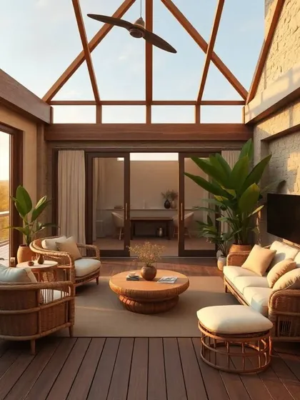 This sun-drenched glasshouse interior, featuring our natural-weave wicker furniture, shows how we blend indoor comfort with outdoor beauty. A perfect glasshouse is a mix of art and science, and our clients trust our experience.