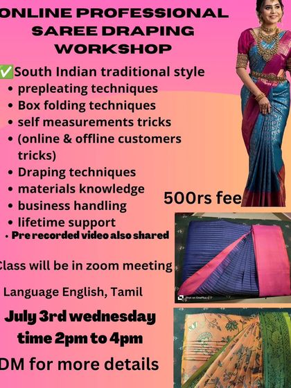 This workshop was taught in both English and Tamil, and included a pre-recorded video for students.