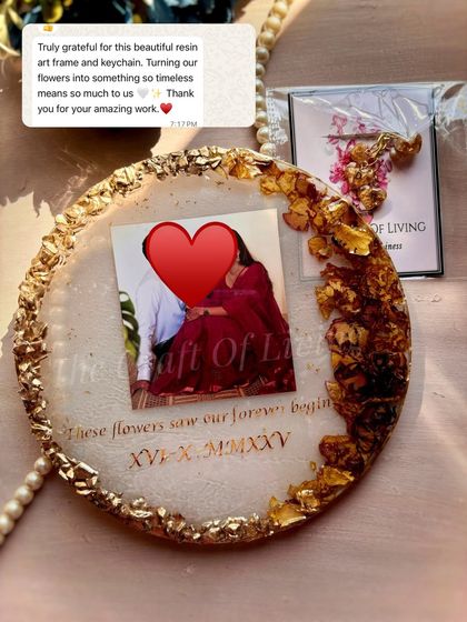 "Turning our flowers into something so timeless means so much to us." This review for a custom frame and keychain set shows the deep emotional value of preserving special memories.