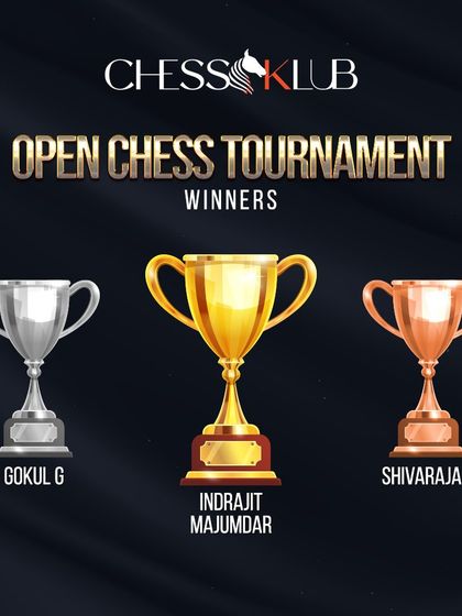 Announcing the winners of our own Open Chess Tournament. We were thrilled to see our students Indrajit, Gokul, and Shivaraj take the top spots with outstanding gameplay.
