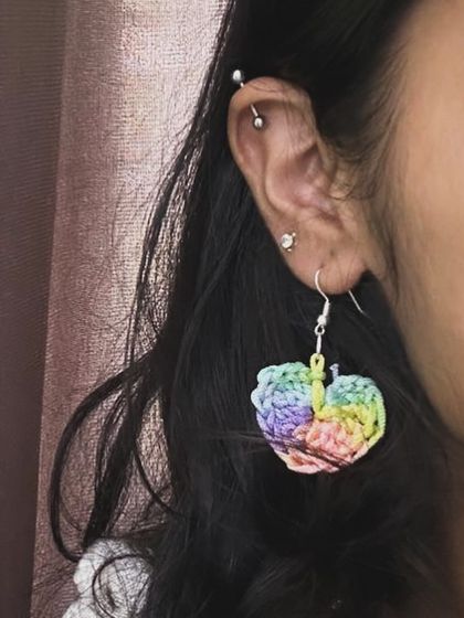 For Pride or just for a splash of color, I make these beautiful rainbow heart earrings. They are a symbol of love in all its forms.
