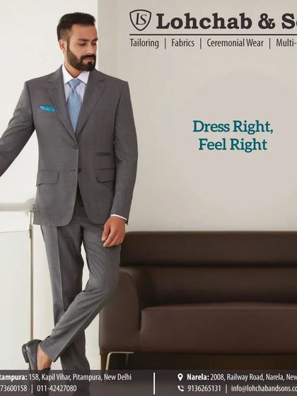 When you dress right, you feel right. This classic two-piece suit in a versatile grey is a cornerstone of any man's wardrobe, tailored by us for a perfect fit that boosts your confidence.