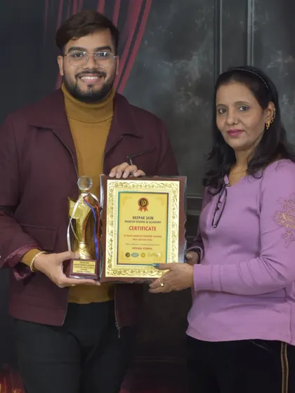 A proud moment with another graduate from my professional makeup course. Her dedication during the class was outstanding, and I wish her all the best.