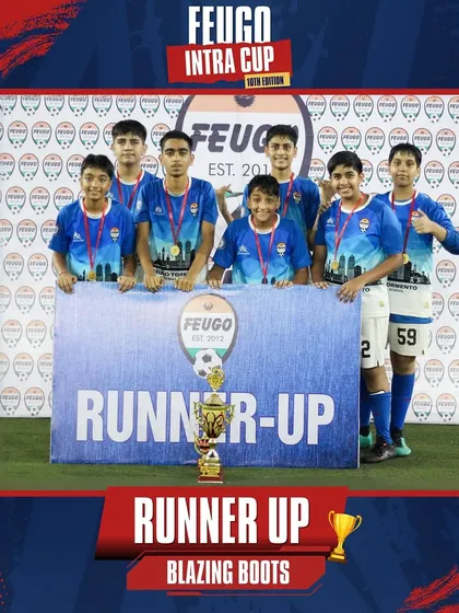 The 'Blazing Boots' team, who finished as the Runner-Up in the U-15 age group.
