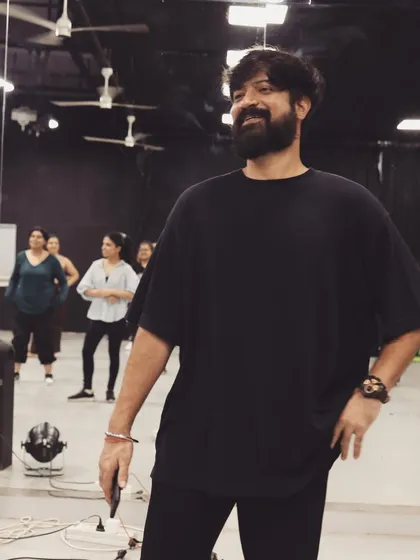 A candid smile during a class. This is my natural state when I'm in the studio, surrounded by music and enthusiastic dancers.