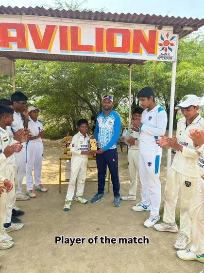 The heroes of the final match of the Summer Cricket Cup. Recognizing the Player of the Match.