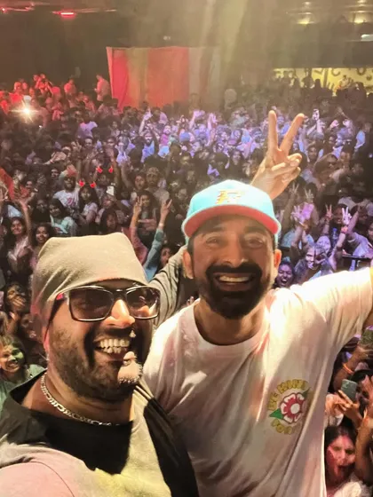 Had a blast sharing the stage with the one and only Rannvijay Singha at a packed Holi event. It's always an honor to party with legends and bring that energy to the crowd.