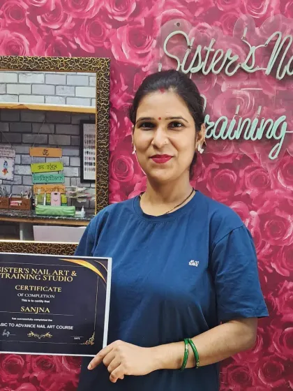 Congratulations to Sanjna on becoming a certified nail artist. We are excited to see the beautiful nail designs she will create in the future.