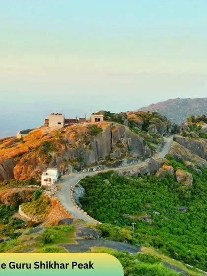The Guru Shikhar Peak, the highest point in the Aravalli Range, offers panoramic views and is a highlight of our Mount Abu tour.