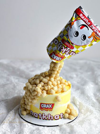 Who doesn't love Natkhat? This gravity-defying snack cake is a fun example of how you can turn any favorite item into a surprising cake design.