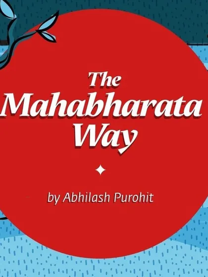 The poster for "The Mahabharata Way," a live storytelling session that brings the epic's legendary stories to life.