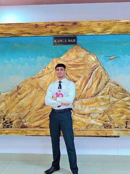 Another recommendation, another proud moment. Nikhil Dagar got recommended from 11 SSB Allahabad. The Kargil War mural in the background is a reminder of the legacy you will carry forward.