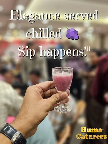 Elegance served chilled. Our refreshing Jamun shots are a unique and stylish way to cool down at any event.
