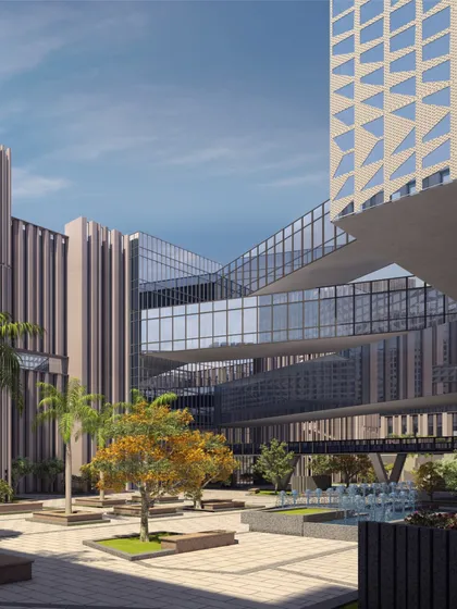 We design agile spaces that can adapt to shifting needs. In this institutional building, classrooms can flex between focused work and active collaboration, while corridors double as gathering zones, ensuring the environment remains responsive and future-ready.