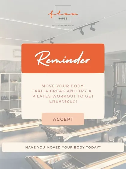 A friendly reminder to move your body today. Our reformers are ready for you. Accept the challenge and book a class.
