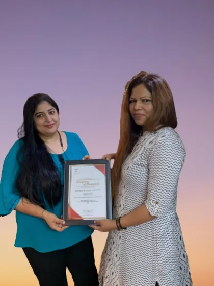 Another successful student, Anjana, has completed her professional nail technician course. It's a joy to see my students gain the skills and confidence to start their own journey in the nail industry.
